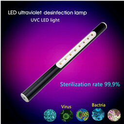 Ultraviolet LED UVC desinfectie lamp zwart