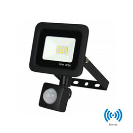 SMD LED  floodlight met sensor 10W 4000k/Neutraalwit IP66 waterdicht
