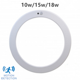 LED IN- EN OPBOUW DOWNLIGHT 3000k met SENSOR 10/15/18 WATT  &Oslash;220mm