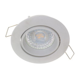 LED Spot Armatuur NAIAD Kantelbaar Wit IP22 Aluminium - incl. GU10 fitting