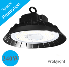 LED HIGH BAY LIGHT UFO ProBright 240w 4000k/Neutraalwit Powered by Philips 150lm/w