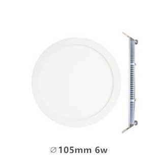 Downlight LED panneau encastr&eacute; rond Excellence 6w 4000k / blanc neutre avec cordon d&#039;alimentation 1,5m