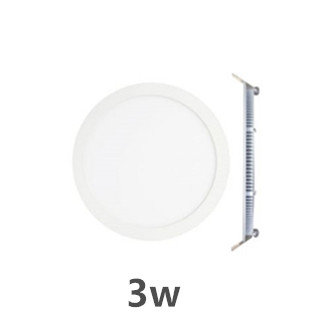 LED downlight inbouwpaneel rond Excellence 3w 3000k/warmwit incl. 1,5m netsnoer