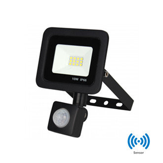 SMD LED  floodlight met sensor 10W 4000k/Neutraalwit IP66 waterdicht