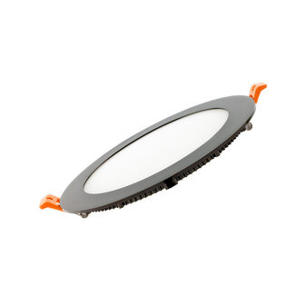 Ultra Slim LED inbouwpaneel 12W Rond &Oslash;170 3000k/warmwit *zwart