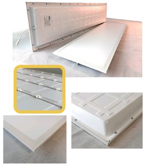 LED panel direct light 60x60cm 36w white edge 3000k / warm white