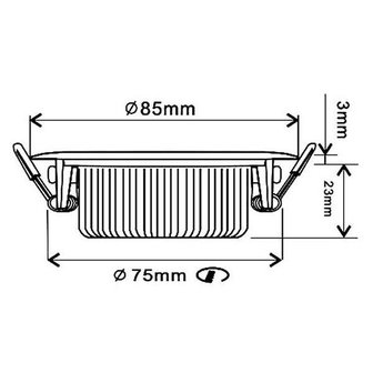 LED Einbaustelle Premium 5w 2700k / warmwei&szlig; dimmbares Wei&szlig;