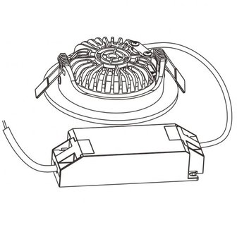 LED Einbaustelle Premium 5w 2700k / warmwei&szlig; dimmbares Wei&szlig;