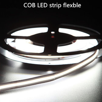 COB LED strip 24v 50w 6000k daglicht 5 meter IP20 384 Leds/m