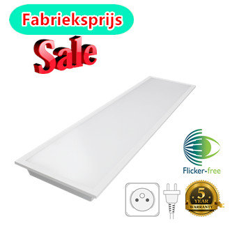 Panneau LED direct light super 30x120cm 36w 6000k / blanc froid * cordon d&#039;alimentation 1.5m sans scintillement