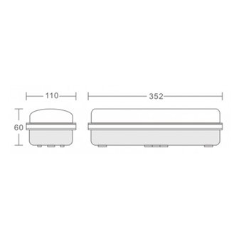 LED GALERIJ / PORTIEKVERLICHTING IP65 4000k Neutraalwit 2,5W