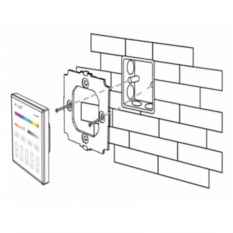 Commande murale encastr&eacute;e Mi Light RGB + CCT Touch, 4 zones 220V