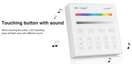 Mi Light RGB + W Touch-Oberfl&auml;chenwandsteuerung, drahtlose 4 Zonen