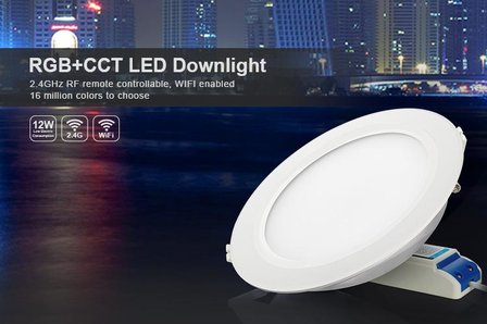 LED DOWNLIGHT RGB + CCT 12W Multicolor + Dual White (2700K - 6000K)