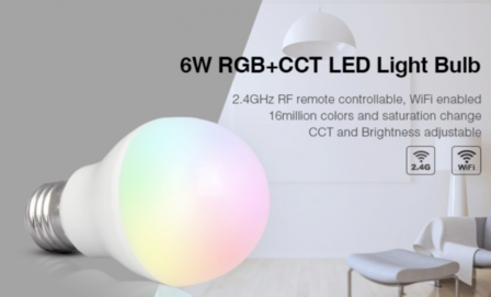 LED-LAMPE E27 6 W RGB + CCT Multicolor + Dual White (2700K - 6000K)