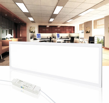 Panneau LED Direct light Expert 30x120cm 36w 3000k / blanc chaud UGR 19 - Plug &amp; Play - Driver sans scintillement
