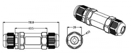 5 PIN WATERPROOF CONNECTOR IP67