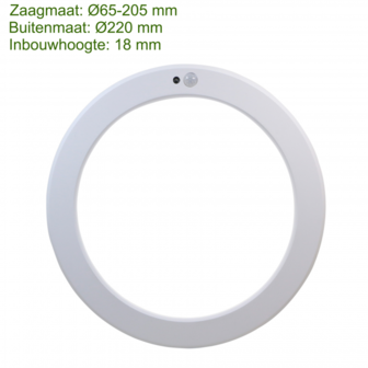 LED BUILT-IN AND CONSTRUCTION DOWNLIGHT WITH MOTION AND LIGHT SENSOR + CCT &Oslash;220mm