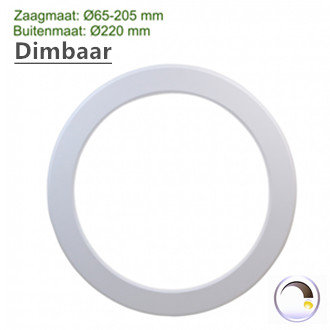 LED IN- EN OPBOUW DOWNLIGHT 15W DIMBAAR + CCT &Oslash;220MM