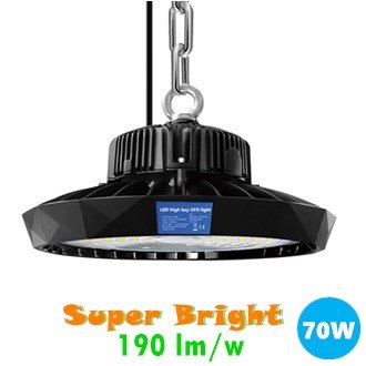 Lampe LED high bay UFO Super bright 70w 5000k/lumi&egrave;re du jour sans scintillement  *90&deg;