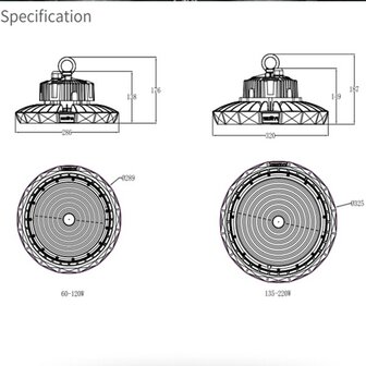 LED Hallenstrahler UFO lampe super bright 150w 5000k/Tageslicht Flimmerfreier -Trafo  *120&deg;