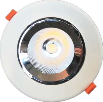 Downlight LED COB premium inclinable 10w 3000k / blanc chaud