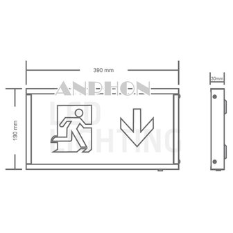 &Eacute;clairage de secours LED Premium Escape 3W 240lm IP20