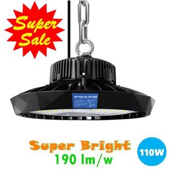 LED Hallenstrahler UFO lamp super bright 110w 5000k/Tageslicht Flimmerfreier -Trafo *120&deg;