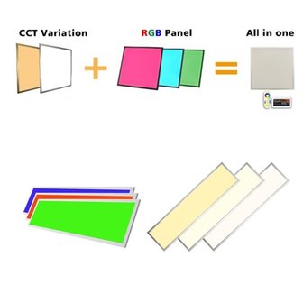 LED Paneel backlite 120x30cm RGB+CCT 40w incl. 1,5 meter snoer.