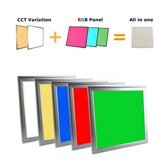 LED panel 60x60cm RGB + WWW 36w set complete