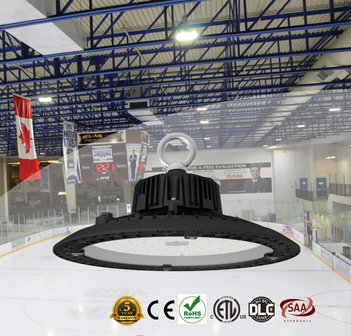 LED high bay UFO PROLUX 150w 6000k/ Daglicht flikkervrij &ndash; gradenbundel 90&deg;