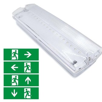 emergency lighting with auto-test 3 watts Surface mounted