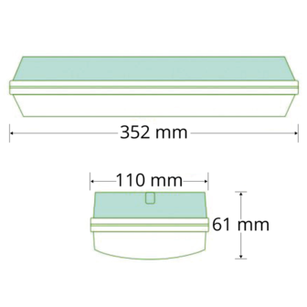 emergency lighting with auto-test 3 watts Surface mounted