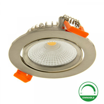 LED inbouwspot Premium 5w 2200k Extra warmwit dimbaar Zilver