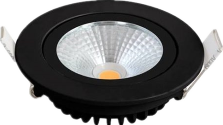 Spot encastrable LED Premium 5w 3000k blanc chaud dimmable noir