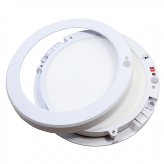 LED IN- EN OPBOUW DOWNLIGHT 3000k met SENSOR 10/15/18 WATT  &Oslash;220mm