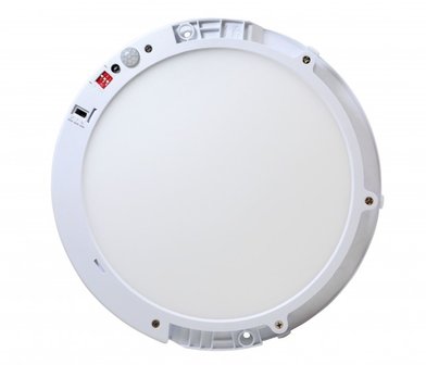 LED EINGEBAUTES und aufbau-DOWNLIGHT 3000k mit SENSOR 15/10/18 WATT &Oslash;220mm