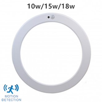 LED EINGEBAUTES und aufbau-DOWNLIGHT 4000k mit SENSOR 15/10/18 WATT &Oslash;220mm