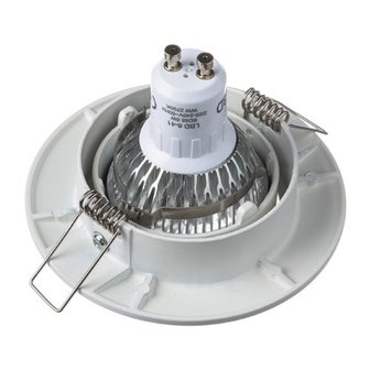 LED Spot Armatuur AEGIR Kantelbaar Wit IP22 Aluminium - incl. GU10 fitting