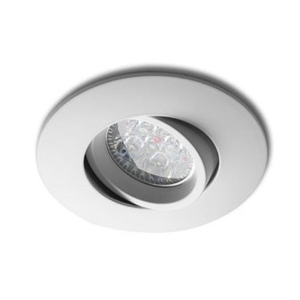 LED Spot Armatuur NAIAD Kantelbaar Wit IP22 Aluminium - incl. GU10 fitting