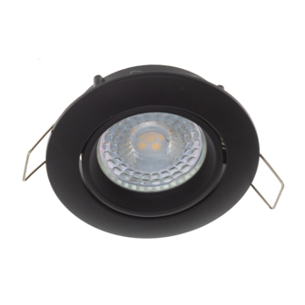 LED Spot Armatuur NAIAD Kantelbaar Zwart IP22 Aluminium - incl. GU10 fitting