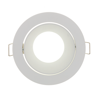 LED Spot Armatuur SALACIA Kantelbaar Wit IP22 Aluminium - incl. GU10 fitting