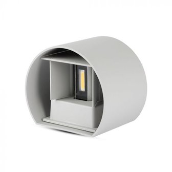 LED wandlamp Belux 2x3W dimbaar IP65 Grijs 3000k/warmwit - Tweezijdig oplichtend