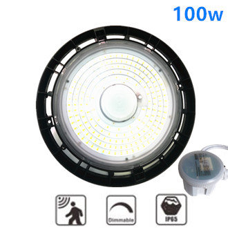 LED High bay Himalia 100w met sensor 4000k/Neutraalwit 140lm/w - Dimbaar IP66 