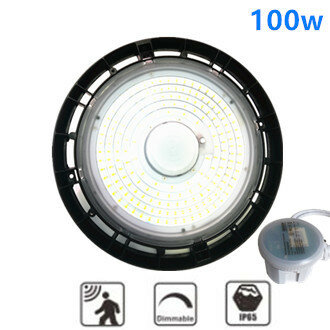 LED High bay Himalia 100w met sensor 5000k/Daglicht 140lm/w - Dimbaar IP66 