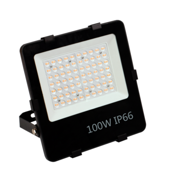 LED floodlight Prolumen 100w 3000k/Warmwit 150lm/w IP66 flikkervrij  