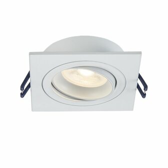 LED Spot Armatuur PASIPHAE kantelbaar Wit IP22 Aluminium - incl. GU10 fitting - vierkant