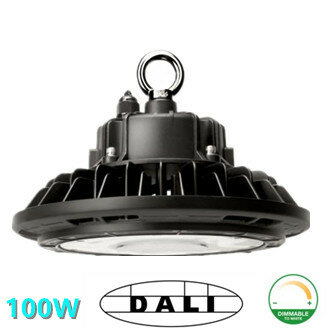 LED HIGH BAY LIGHT UFO Proshine 100W 4000k/Neutraalwit DALI driver dimbaar 160lm/w &ndash; Flikkervrij