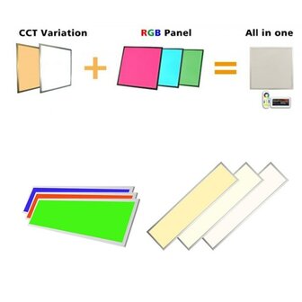 LED Paneel 60x60cm RGB+WWW 36w complete set