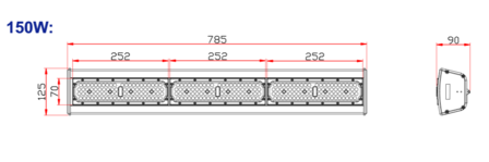 LUMI&Egrave;RE LIN&Eacute;AIRE LED HAUTE BAIE 150W 4000k/Blanc neutre